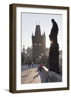 Statues on Charles Bridge-Markus Lange-Framed Photographic Print