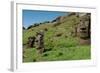 Statues on Isla De Pascua. Rapa Nui. Easter Island-Vladimir Krupenkin-Framed Photographic Print