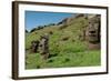 Statues on Isla De Pascua. Rapa Nui. Easter Island-Vladimir Krupenkin-Framed Photographic Print