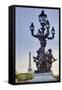 Statues on Pont Alexandre Iii with the Eiffel Tower in the Background, Paris, France, Europe-Julian Elliott-Framed Stretched Canvas