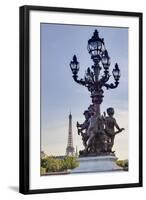 Statues on Pont Alexandre Iii with the Eiffel Tower in the Background, Paris, France, Europe-Julian Elliott-Framed Photographic Print