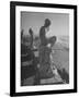 Statues on Sutro Heights Overlooking the Broad Expanse of the Ocean Beach-Hansel Mieth-Framed Photographic Print