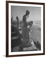 Statues on Sutro Heights Overlooking the Broad Expanse of the Ocean Beach-Hansel Mieth-Framed Photographic Print