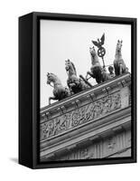 Statues on Top of Brandenburg Gate-Murat Taner-Framed Stretched Canvas