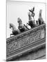 Statues on Top of Brandenburg Gate-Murat Taner-Mounted Photographic Print