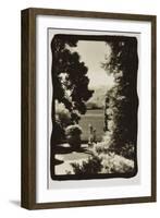 Statues regarding Lake Como-Theo Westenberger-Framed Photographic Print