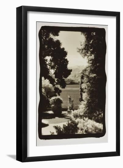 Statues regarding Lake Como-Theo Westenberger-Framed Photographic Print