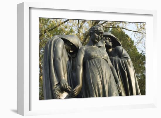 Statues Representing Death and Mourning on the Confederate Memorial, Shiloh, Tennessee-null-Framed Photographic Print