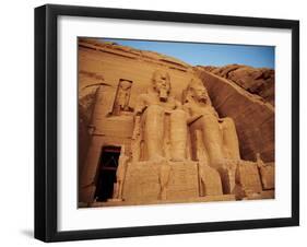 Statues, the Greater Temple, Abu Simbel, Egypt-Miva Stock-Framed Premium Photographic Print