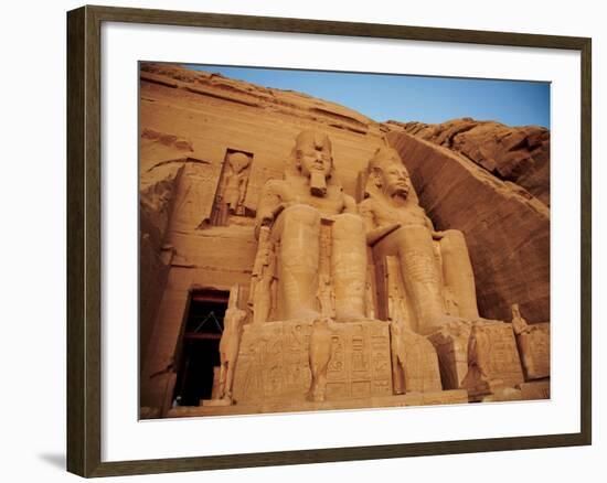 Statues, the Greater Temple, Abu Simbel, Egypt-Miva Stock-Framed Photographic Print