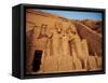 Statues, the Greater Temple, Abu Simbel, Egypt-Miva Stock-Framed Stretched Canvas