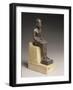 Statuette d'Imhotep, architecte et ministre de Djoser, portant une dédicace de Poumeh, fils de-null-Framed Giclee Print