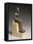 Statuette d'Imhotep, architecte et ministre de Djoser, portant une dédicace de Poumeh, fils de-null-Framed Stretched Canvas