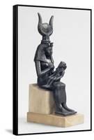 Statuette d'Isis allaitant Horus-null-Framed Stretched Canvas