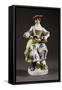 Statuette Depicting Colombine with Hurdy-Gurdy-Johann Joachim Kandler-Framed Stretched Canvas