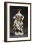 Statuette Depicting Colombine with Hurdy-Gurdy-Johann Joachim Kandler-Framed Giclee Print