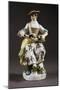 Statuette Depicting Colombine with Hurdy-Gurdy-Johann Joachim Kandler-Mounted Giclee Print