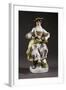 Statuette Depicting Colombine with Hurdy-Gurdy-Johann Joachim Kandler-Framed Giclee Print