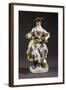 Statuette Depicting Colombine with Hurdy-Gurdy-Johann Joachim Kandler-Framed Giclee Print