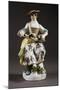 Statuette Depicting Colombine with Hurdy-Gurdy-Johann Joachim Kandler-Mounted Giclee Print