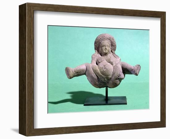 Statuette of a Woman Giving Birth, Given to Pregnant Women for a Successful Delivery-Ptolemaic Period Egyptian-Framed Giclee Print