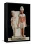 Statuette of Amenophis IV (Akhenaten) and Nefertiti, from Tell El-Amarna, Amarna Period New Kingdom-null-Framed Stretched Canvas