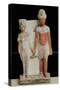 Statuette of Amenophis IV (Akhenaten) and Nefertiti, from Tell El-Amarna, Amarna Period New Kingdom-null-Stretched Canvas