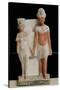 Statuette of Amenophis IV (Akhenaten) and Nefertiti, from Tell El-Amarna, Amarna Period New Kingdom-null-Stretched Canvas