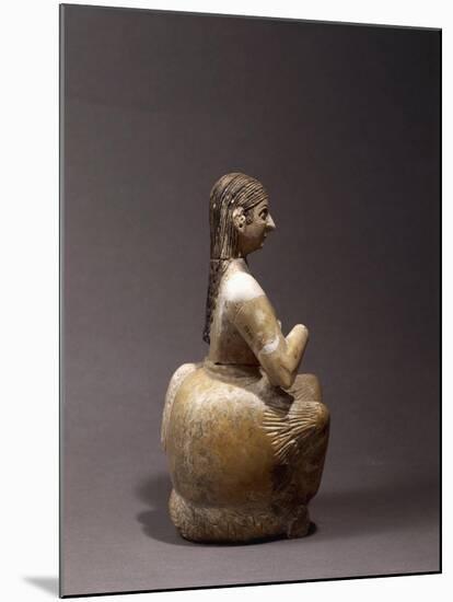 Statuette of 'Great Singer' Ur-Nanshe, Circa 2500 B.C., from Mari, Tell Hariri-null-Mounted Giclee Print