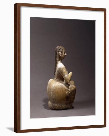 Statuette of 'Great Singer' Ur-Nanshe, Circa 2500 B.C., from Mari, Tell Hariri-null-Framed Giclee Print