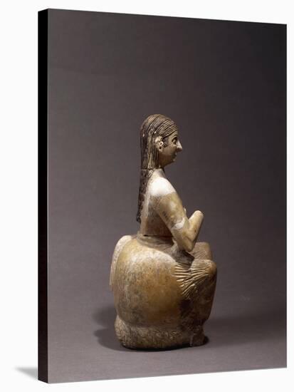 Statuette of 'Great Singer' Ur-Nanshe, Circa 2500 B.C., from Mari, Tell Hariri-null-Stretched Canvas