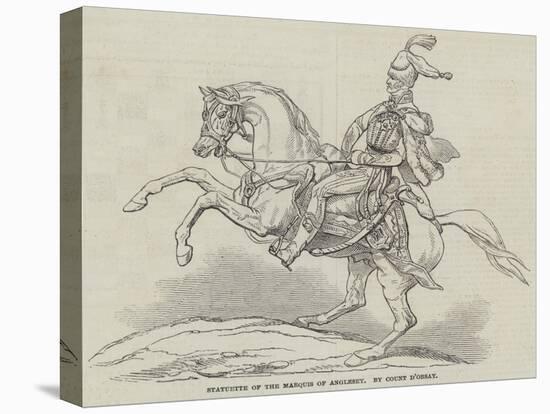 Statuette of the Marquis of Anglesey, by Count D'Orsay-null-Stretched Canvas