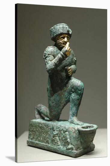 Statuette of Worshipper of Larsa-null-Stretched Canvas