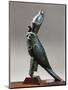 Statuette Representing the Falcon God, Horus Wearing the Double Crown, Bronze-null-Mounted Giclee Print