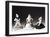 Statuettes of Bacchus, Pierrot and Putto, Ceramic-null-Framed Giclee Print