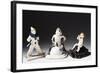 Statuettes of Bacchus, Pierrot and Putto, Ceramic-null-Framed Giclee Print