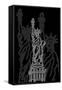 Stature of Liberty Night-Cristian Mielu-Framed Stretched Canvas