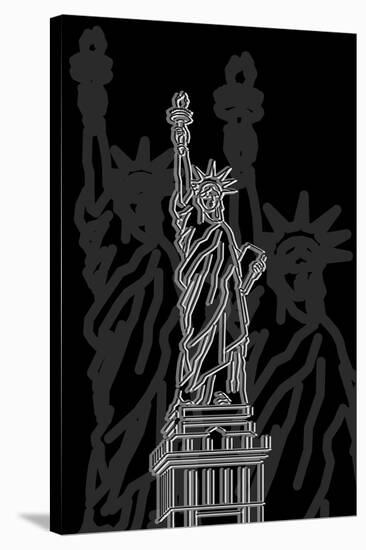 Stature of Liberty Night-Cristian Mielu-Stretched Canvas