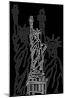 Stature of Liberty Night-Cristian Mielu-Mounted Art Print