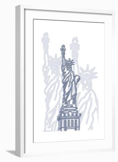 Stature of Liberty-Cristian Mielu-Framed Art Print