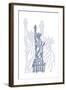 Stature of Liberty-Cristian Mielu-Framed Art Print