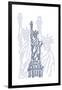 Stature of Liberty-Cristian Mielu-Framed Art Print