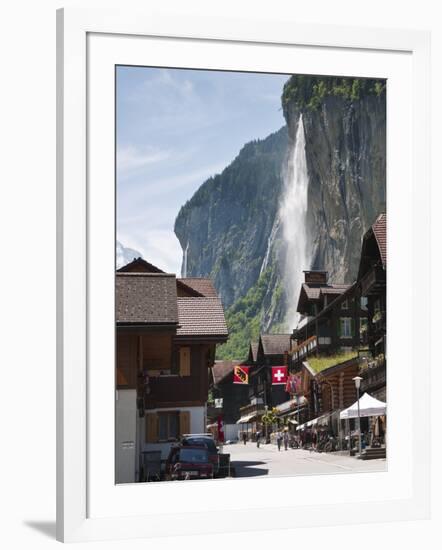 Staubbach Falls in Lauterbrunnen, Jungfrau Region, Switzerland, Europe-Michael DeFreitas-Framed Photographic Print