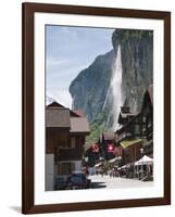 Staubbach Falls in Lauterbrunnen, Jungfrau Region, Switzerland, Europe-Michael DeFreitas-Framed Photographic Print