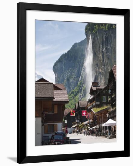 Staubbach Falls in Lauterbrunnen, Jungfrau Region, Switzerland, Europe-Michael DeFreitas-Framed Photographic Print