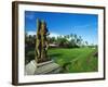 Staue of Raksha in a Rice Field, Ubud, Gianyar, Bali-Robert Francis-Framed Photographic Print