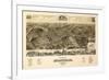 Staunton, Virginia - Panoramic Map-Lantern Press-Framed Premium Giclee Print