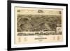 Staunton, Virginia - Panoramic Map-Lantern Press-Framed Premium Giclee Print