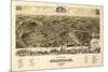 Staunton, Virginia - Panoramic Map-Lantern Press-Mounted Premium Giclee Print