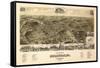 Staunton, Virginia - Panoramic Map-Lantern Press-Framed Stretched Canvas